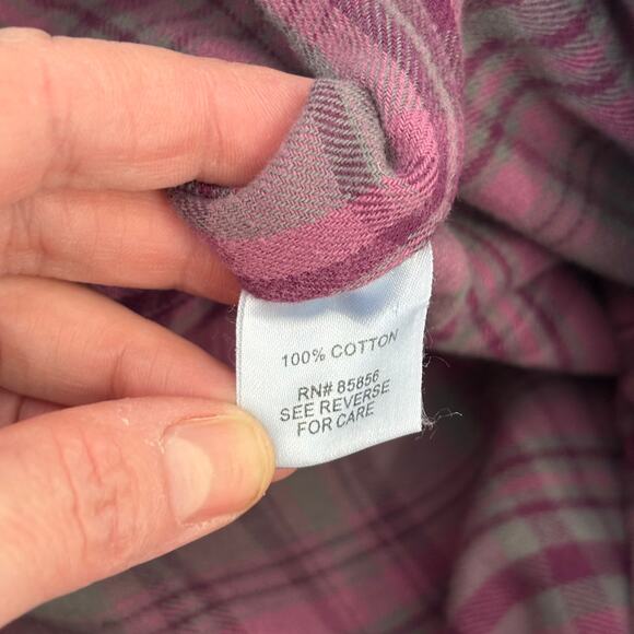 Gander Mountain Jean Women 6 Flannel Lined Insulated Warm Soft Pink Plaid Cotton - Picture 11 of 12